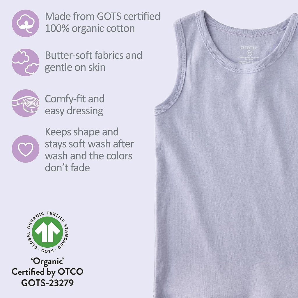 Malone Pack Sleeveless Shirts 100% Organic Cotton