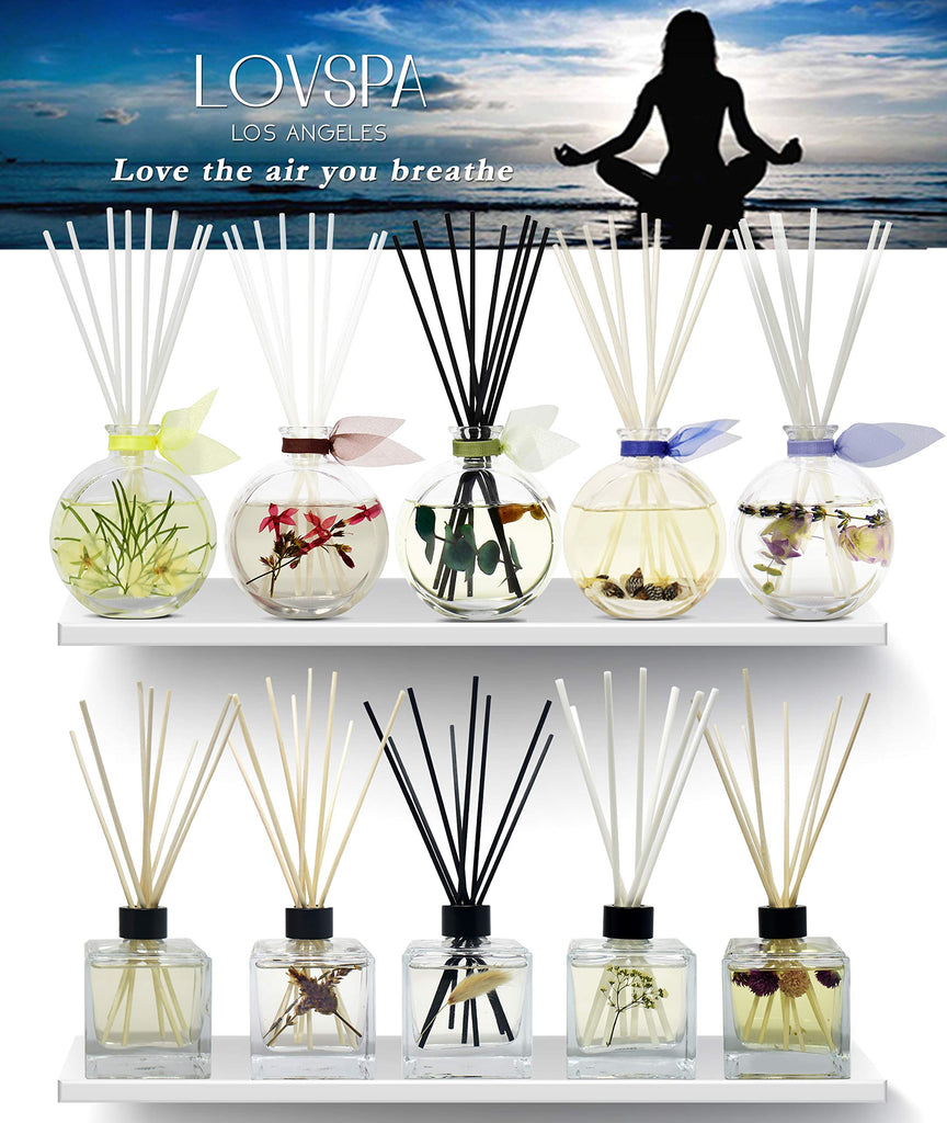 Reed Diffuser Set - Lavender Vanilla Scented Diffuser with Sticks