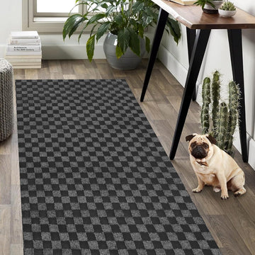 Hallway Runner Rug with Rubber Backing, Laundry Room Rug Non Slip, Washable Outdoor Indoor Rug Carpet Runner