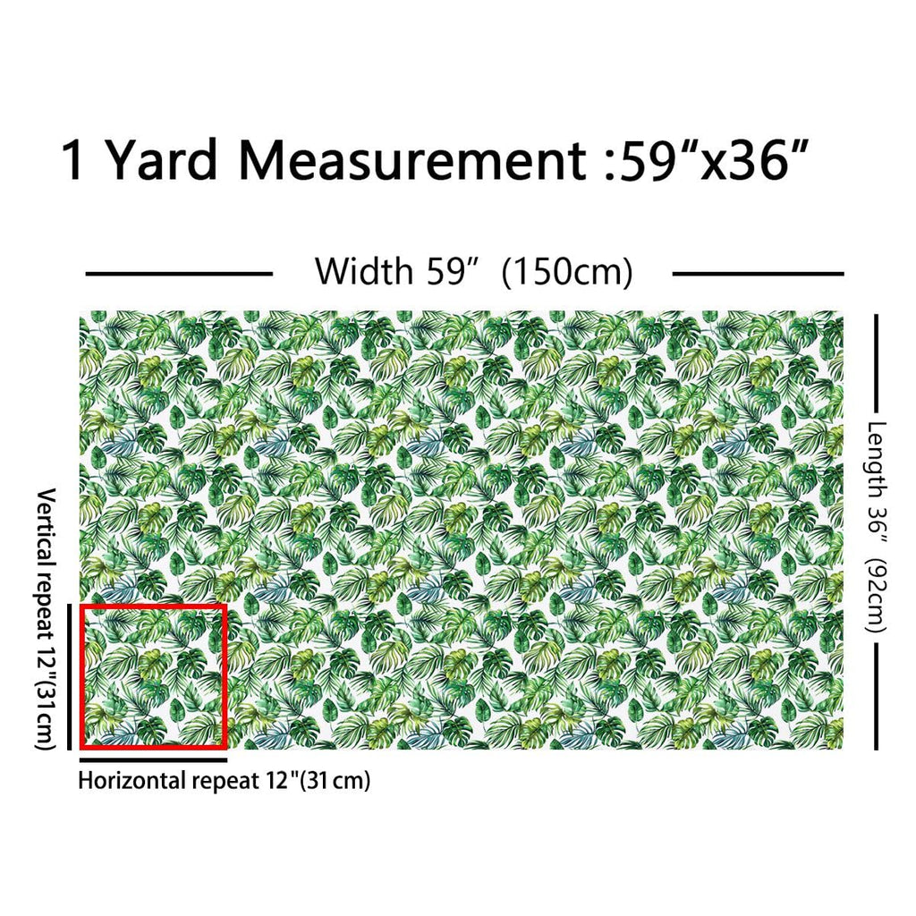 Palm Leaves Upholstery Fabric, 1 Yard