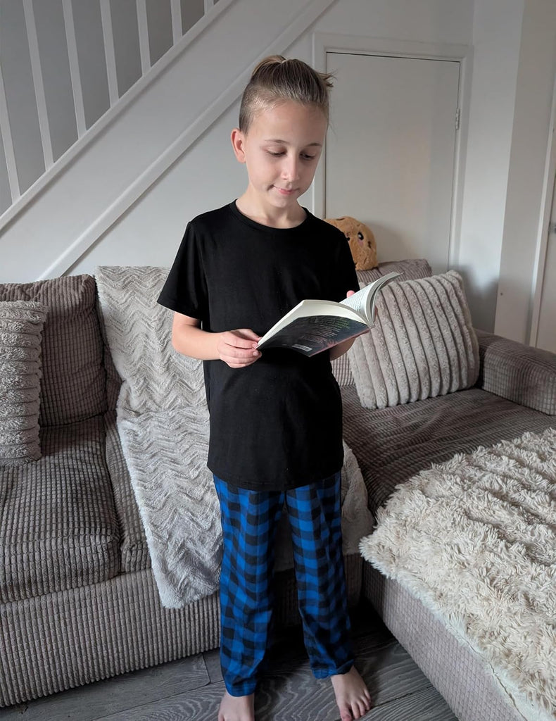 Boys Pajamas Short Sleeve Long Pants 2 Piece Pajama Set for Boys
