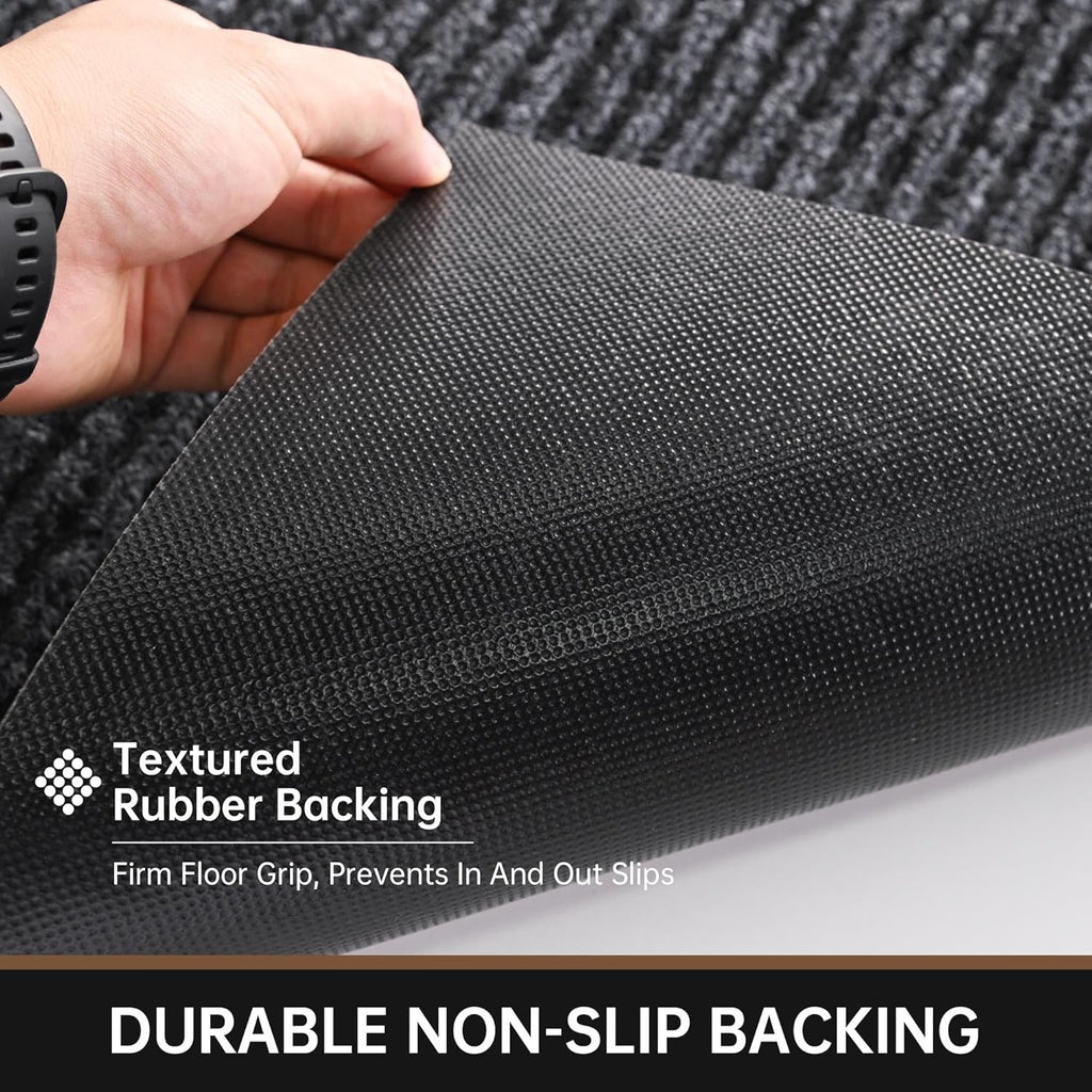 Front Door Mat, 60" x 36" Heavy Duty Indoor Outdoor Doormat | Non-Slip Welcome Mats , Rubber Backing Low Profile