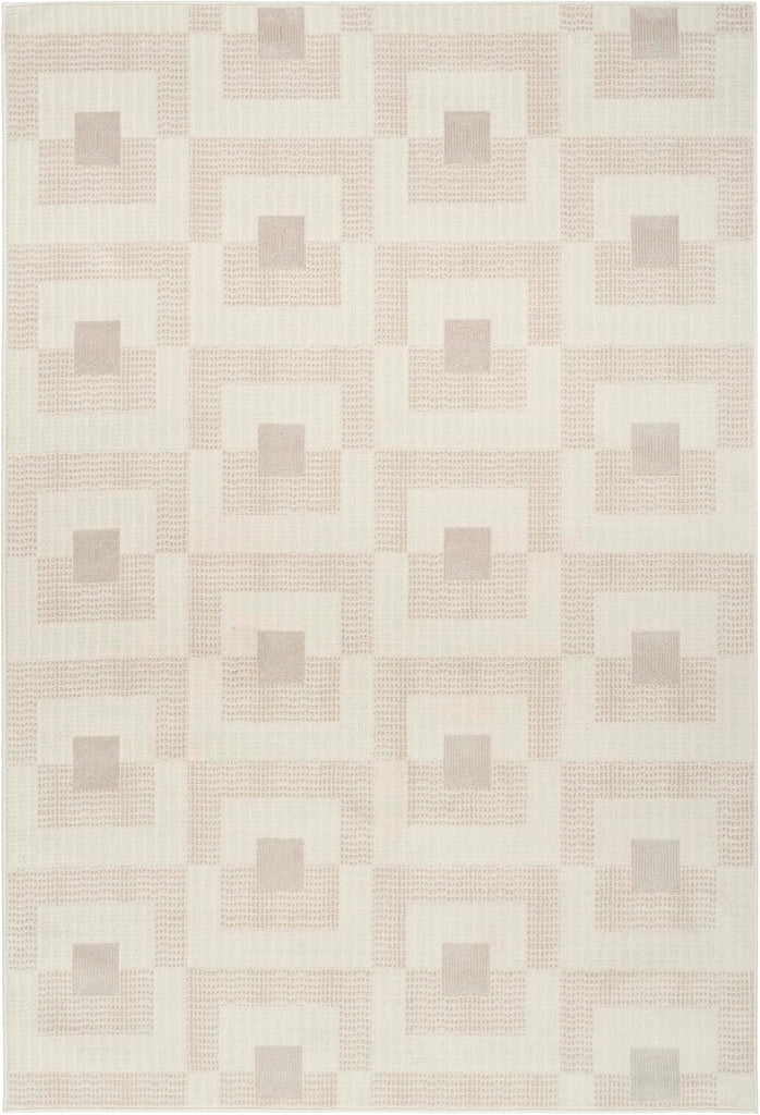 Home Nordic Ivory Beige Area Rug - Easy Clean, Non Shedding, Bed Room, Living Room, Dining Room, Kitchen (4'