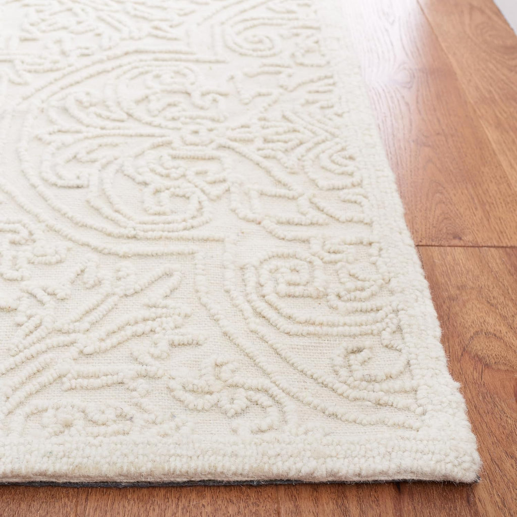 X Area Rug - 9' x 12', Ivory, Handmade Wool