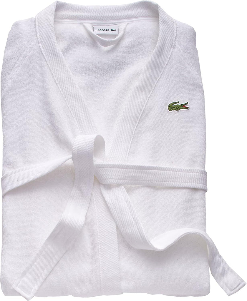 Classic Pique Bath Robe, 100% Soft Cotton Terry, Unisex Adult Bathrobe, Absorbent & Quick Drying, One Size Fits Most