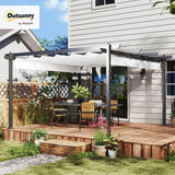 13' x 13' Retractable Pergola Canopy with Stronger Aluminum Frame, Outdoor Pergola Sun Shade Shelter for Garden, Patio