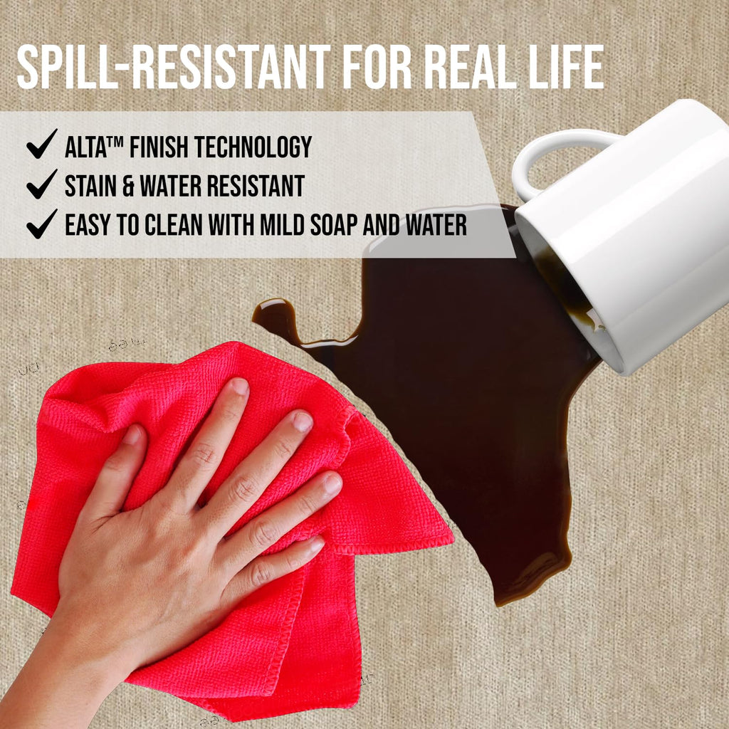 Fabrics Whisper OATMILK 1 Yard - Water Cleanable Stain Resistant, 100% Polyester, Alta Finish, 55" Width