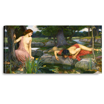 Echo and Narcissus by John William Waterhouse, Canvas Print