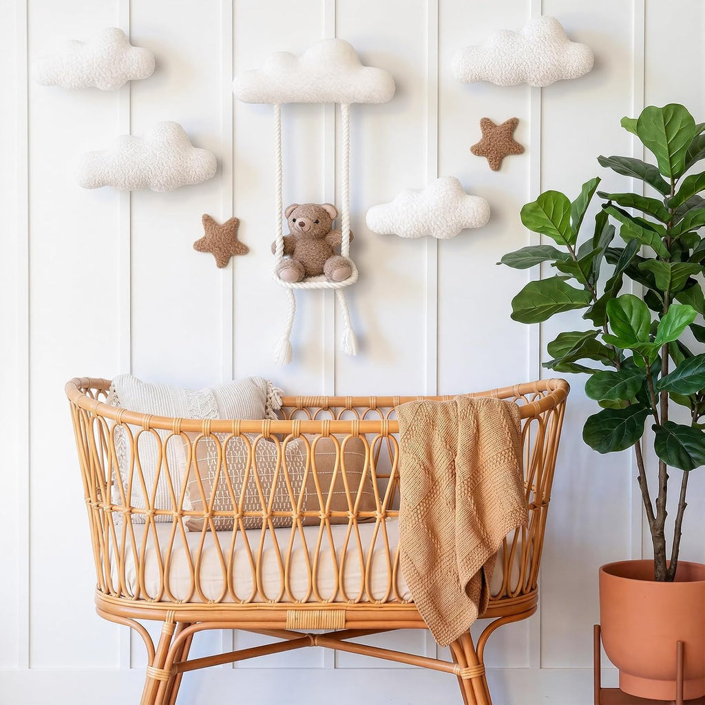 7 Pcs Teddy Bear Nursery Wall Decor Swing Bear Nursery Wall Art