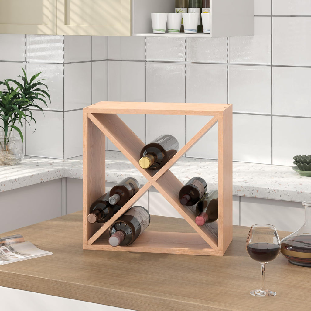Stackable Wine Rack 48 Bottle Liquor Display Storage Cube Free Standing Floor Wine Cabinet for Cellar & Kitchen