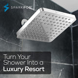 Shower Head - High Pressure Rain - Premium Quality Luxury Design