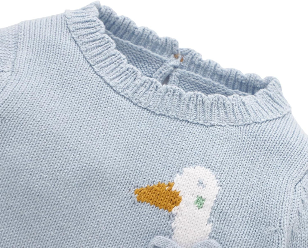 Cotton Baby Knitted Romper Girl Boy Cozy Clothes & Socks Set