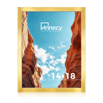 14x18 Picture Frame Gold(1 Pack), 14 x 18 Picture Frame for Wall Decoration, Classic Gold Minimalist Style Suitable