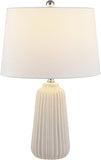 Sawyer Modern Ivory Ceramic 24-inch Bedroom Living Room Home Office Desk Nightstand Table Lamp (LED Bulb Included)