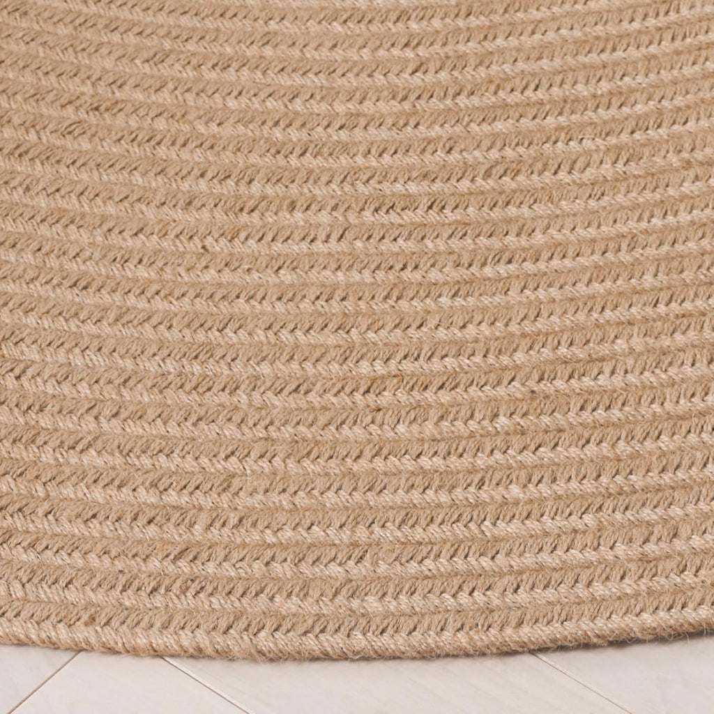 Braided Oval Rug, Jute Textured Brown BRA802A