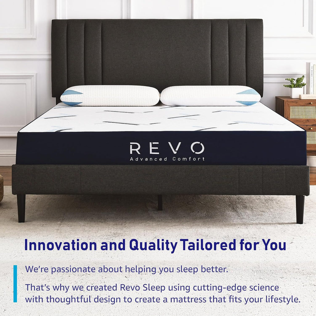 10 Inch Gel Memory Foam Mattress, Queen, Medium | CertiPUR-US certified, fiberglass-free cooling gel foam; motion