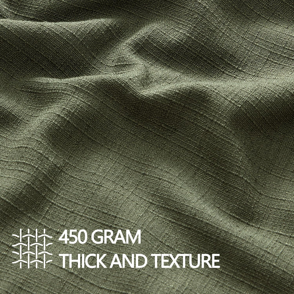 Thick Textured Euro Sham Throw Pillow Covers 24x24 Inch Dark Green