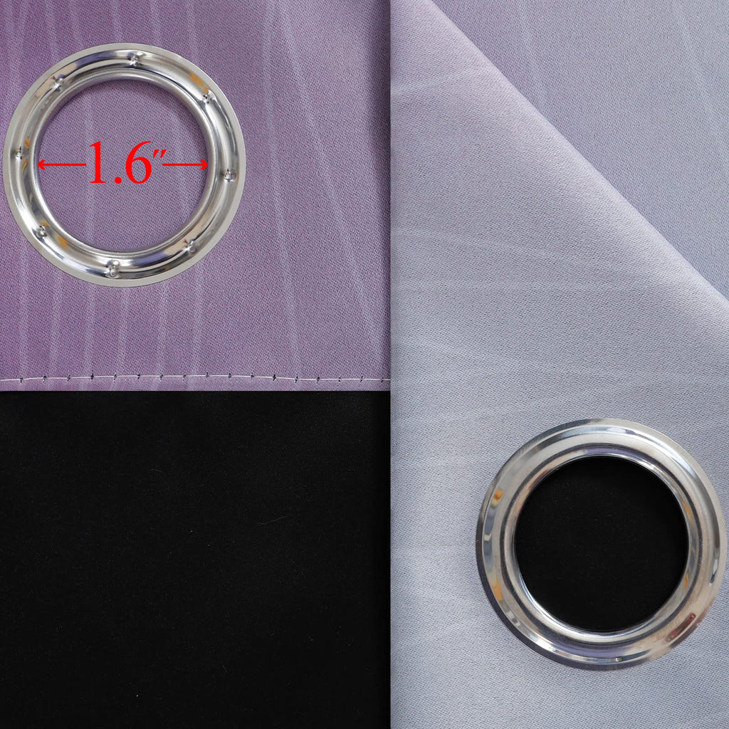 Purple and Grey Ombre Blackout Curtains 52Wx96L Inch 2 Panels