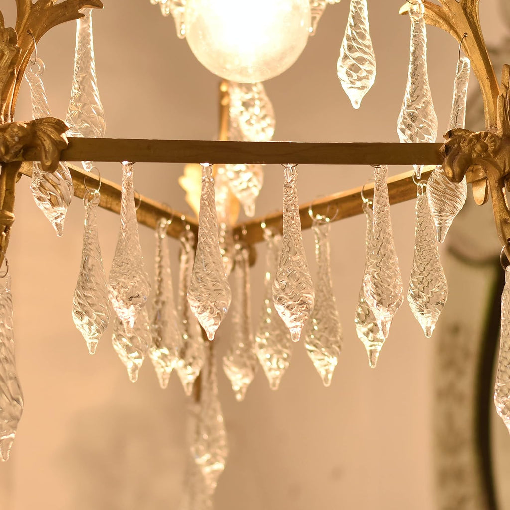 Clear Glass Icicle Drop Christmas Ornaments Tree Décor - Set of 20