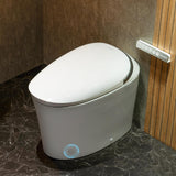 Smart One-Piece Toilet with Built-In Bidet and Tank, Powerful Flush, ADA Comfort Height, Auto Open and Close, Temperature-Controlled Heated Seat, Blackout Flush