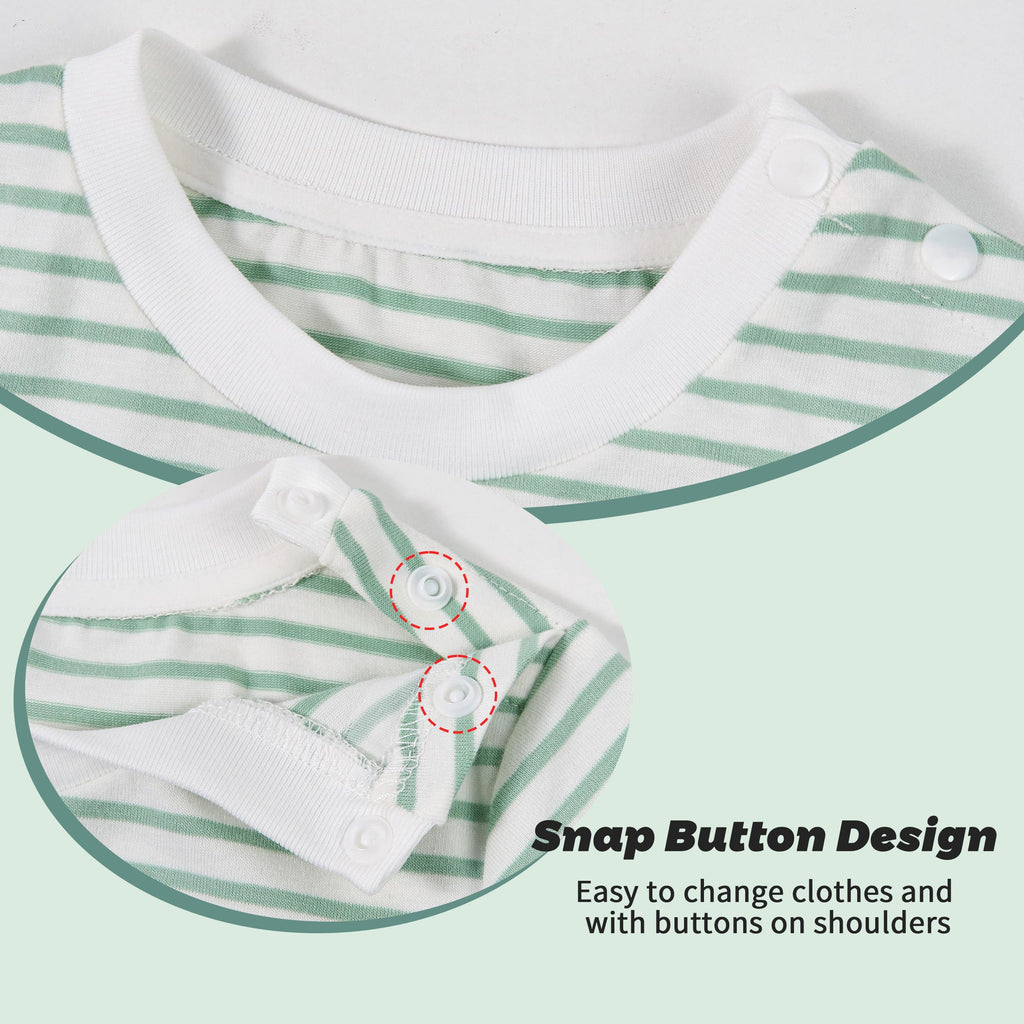 Baby Boy Short Overalls Cotton Gauze Shortall (Green, )