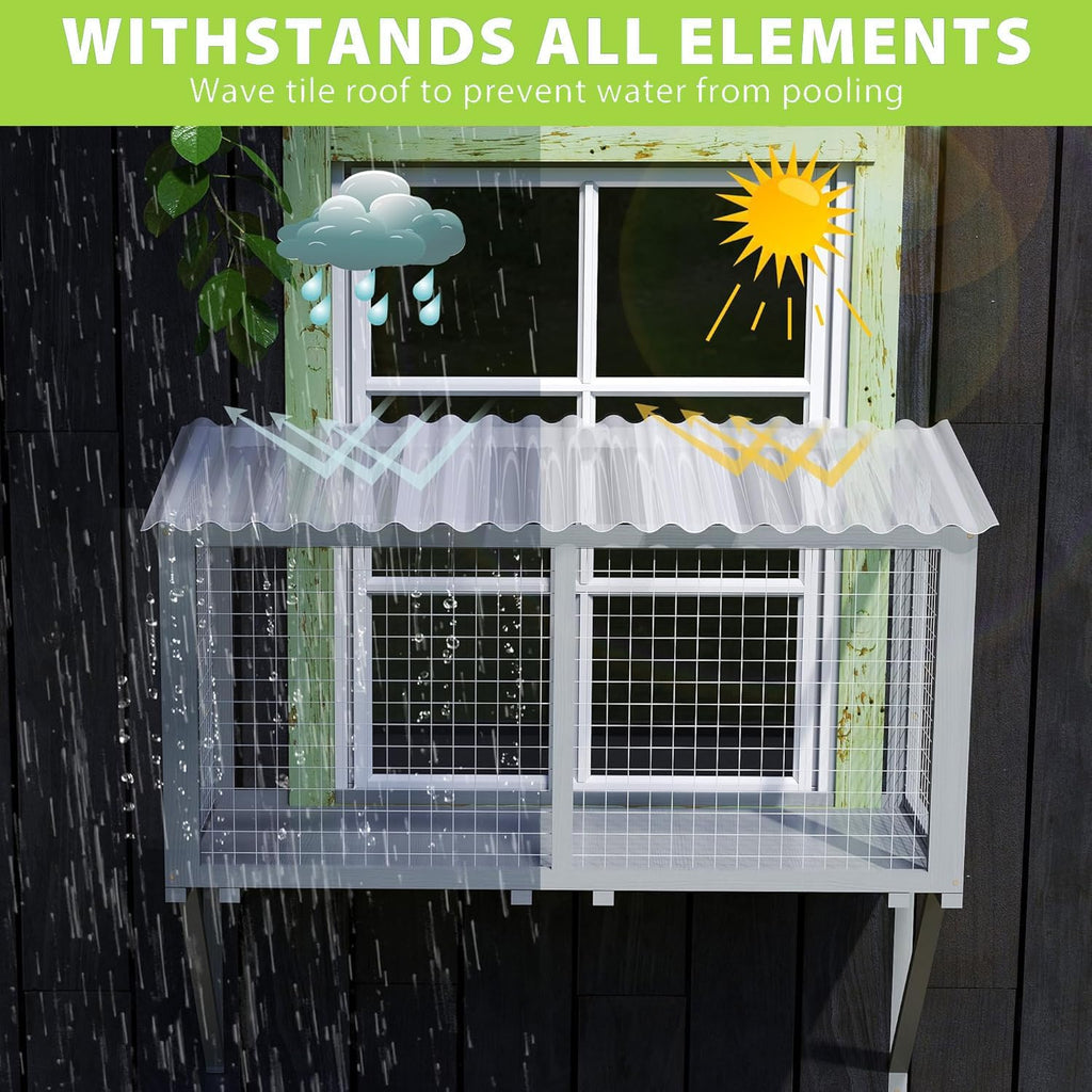 Outdoor Cat Enclosure Wall Catio Window Perch Cat Patio Furniture