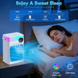Portable Air Conditioners, Mini AC Unit Cooling Fan,1200ML Small Air Cooler Fans with Remote, 3 Mist,3 Speed,8 Light