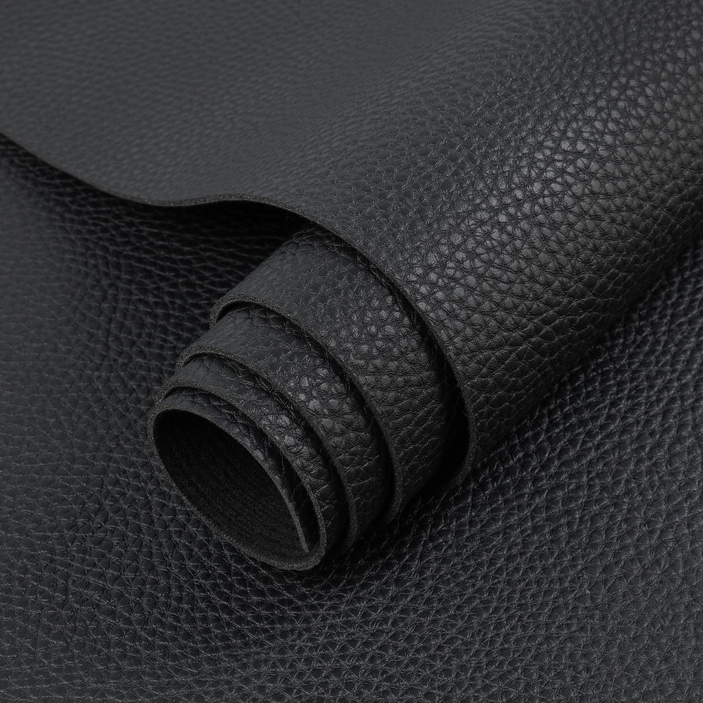 Waterproof Marine Vinyl Fabric 1.6mm Leather Sheets 54"×24" Black