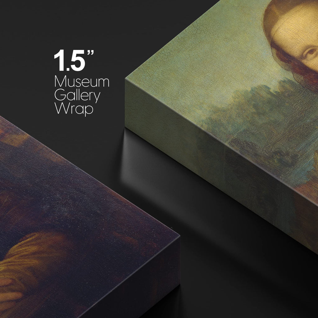 Canvas Print Wall Art Mona Lisa by Leonardo da Vinci Historic Cultural Illustrations Realism Traditional Scenic