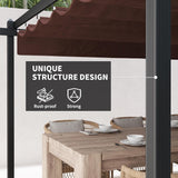 13' x 13' Retractable Pergola Canopy with Stronger Aluminum Frame, Outdoor Pergola Sun Shade Shelter for Garden, Patio
