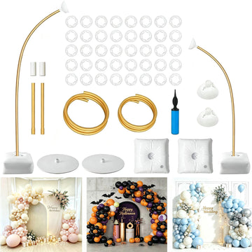 8.2FT & 5FT Balloon Arch Kit, Free Bending Shape Half Arch Balloon Stand