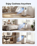 8000 BTU Portable Air Conditioner, 3-in-1 Cools 350 Sq.Ft, Quiet AC with Fan & Dehumidifier, LED Display, Remote