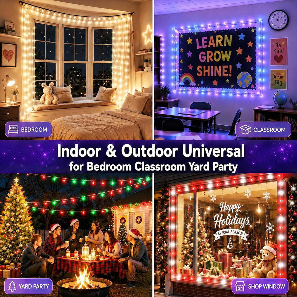 Smart Color Changing Christmas Lights App & Remote Control, 66Ft 200 LED