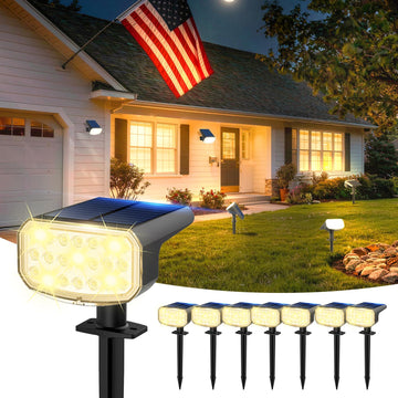 Solar Spotlights Outdoor Waterproof, 8 Pack