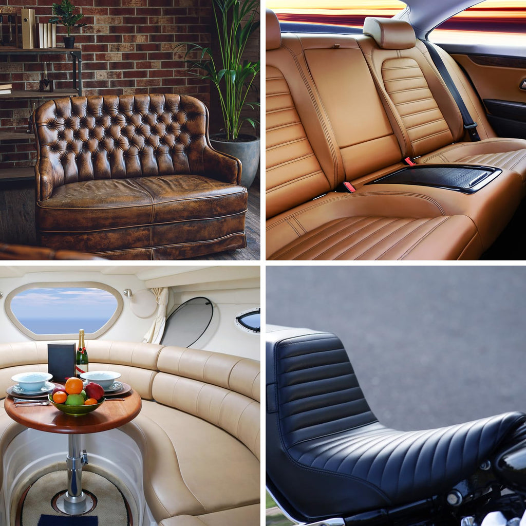 Faux Leather Fabric, Thick Durable Synthetic Upholstery Leather Vinyl