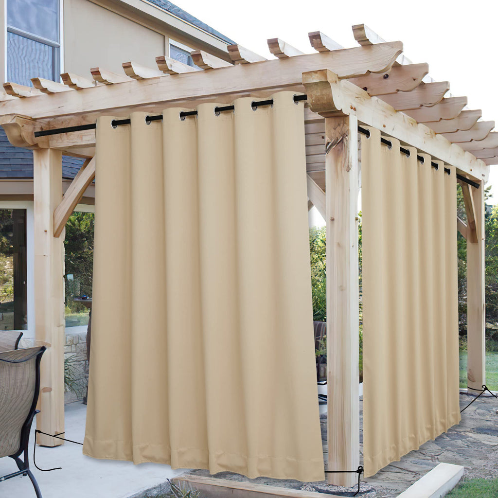 Outdoor Curtains Waterproof W84xL95 Biscotti Beige