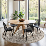 Washable Oriental Area Rug - 8ft Round Rugs