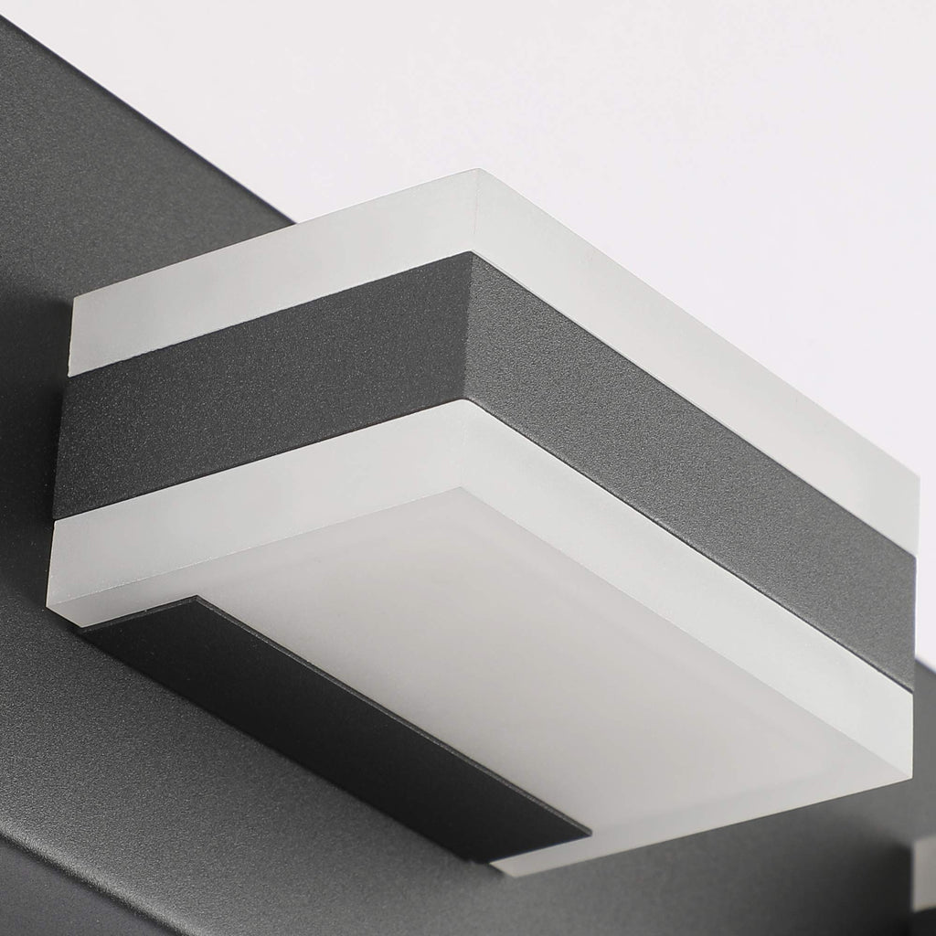 Bathroom Light Feature Modern LED Dimmable Matt Black Bathroom Vanity Light 6 Lights Acrylic Vanity Light Over Mirror