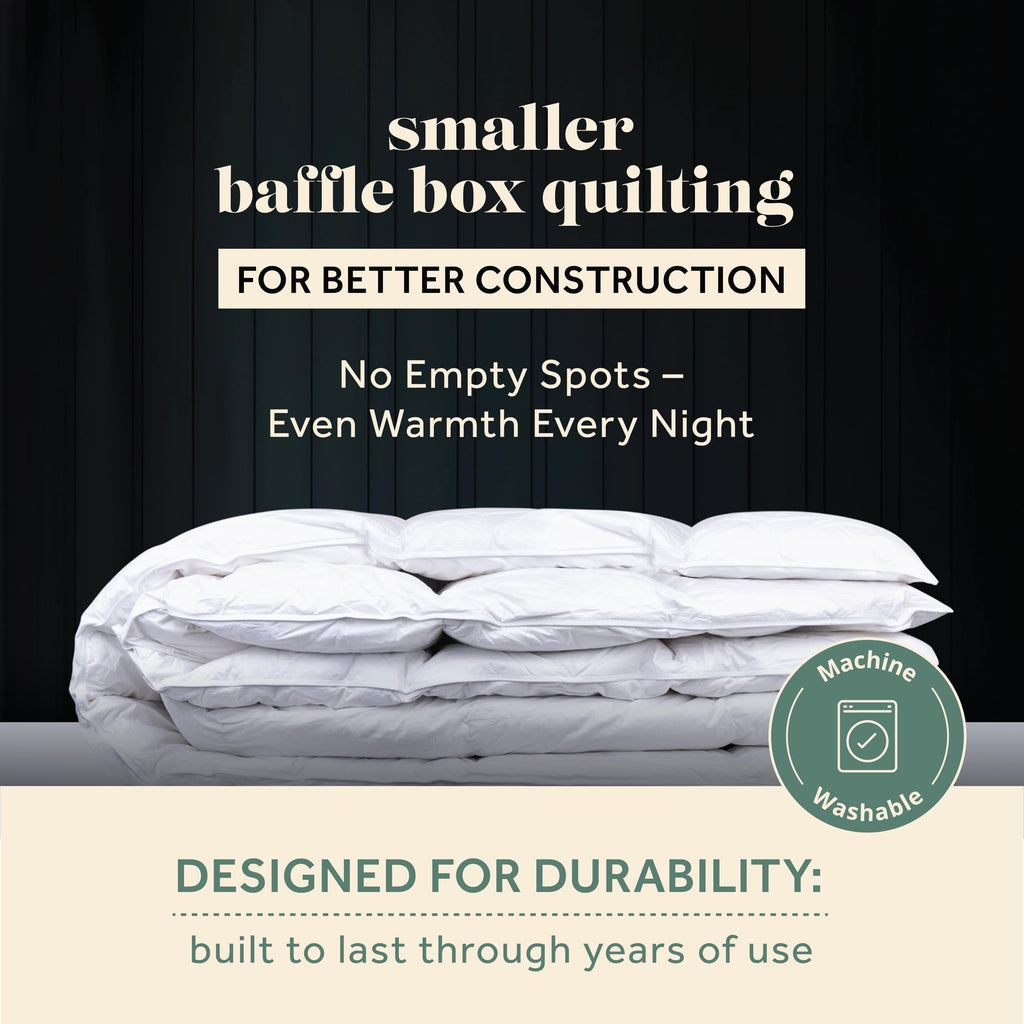 RoyalRest Comforter, 750+ Fill Power, Luxury European Goose Down, 100% Egyptian Cotton Cover with 400 Thread Count