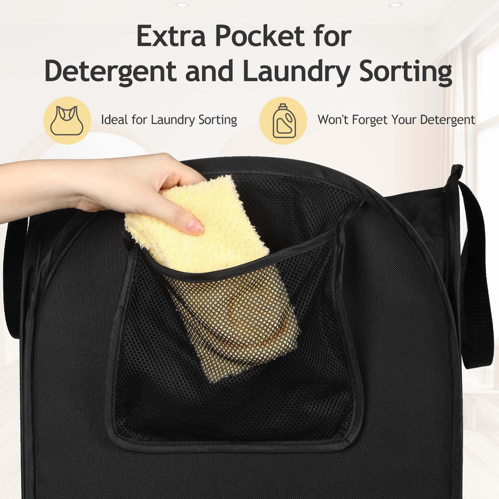 Upgraded Pop-up Laundry Hamper 2 Pack, 70L(18.5 Gal) Laundry Basket with Thickened 600D Oxford Fabric, 2.4X Denser