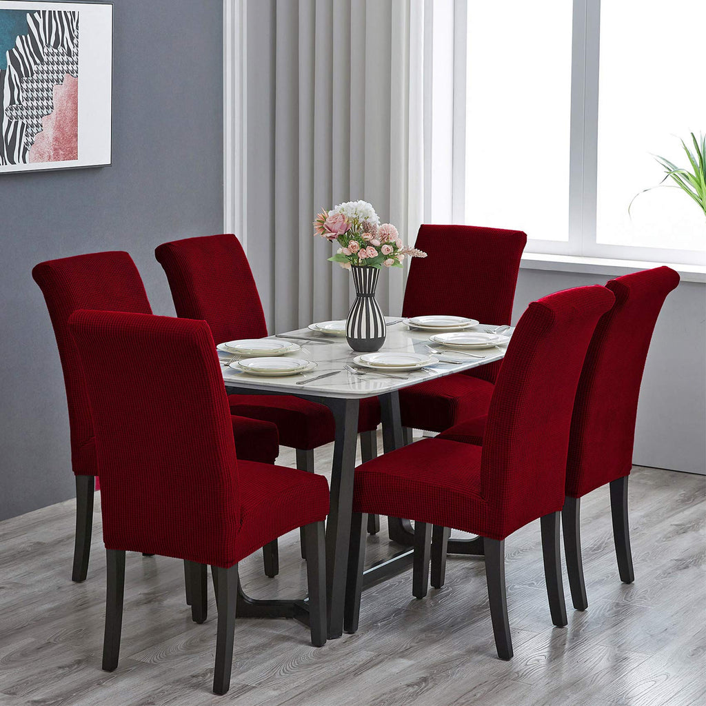 Stretch Chair Covers Set of 4, Removable Washable Dining Room Chair Covers, Dining Chair Slipcovers Seat Protector
