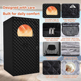 Upgraded Portable Sauna for Home, Large Size Personal Sauna Box with 3L 1300W Steamer, Big Folding Chair