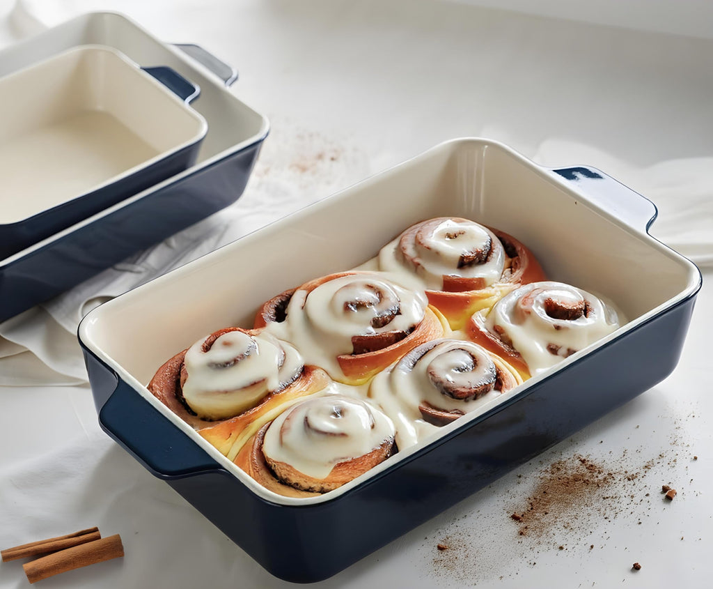 Casserole Dish, Ceramic Baking Dish, Large Lasagna Pan Deep for Oven, 8.5 x 14, 11 x 7, 8 x 5, Set of 3, 92oz, 50oz