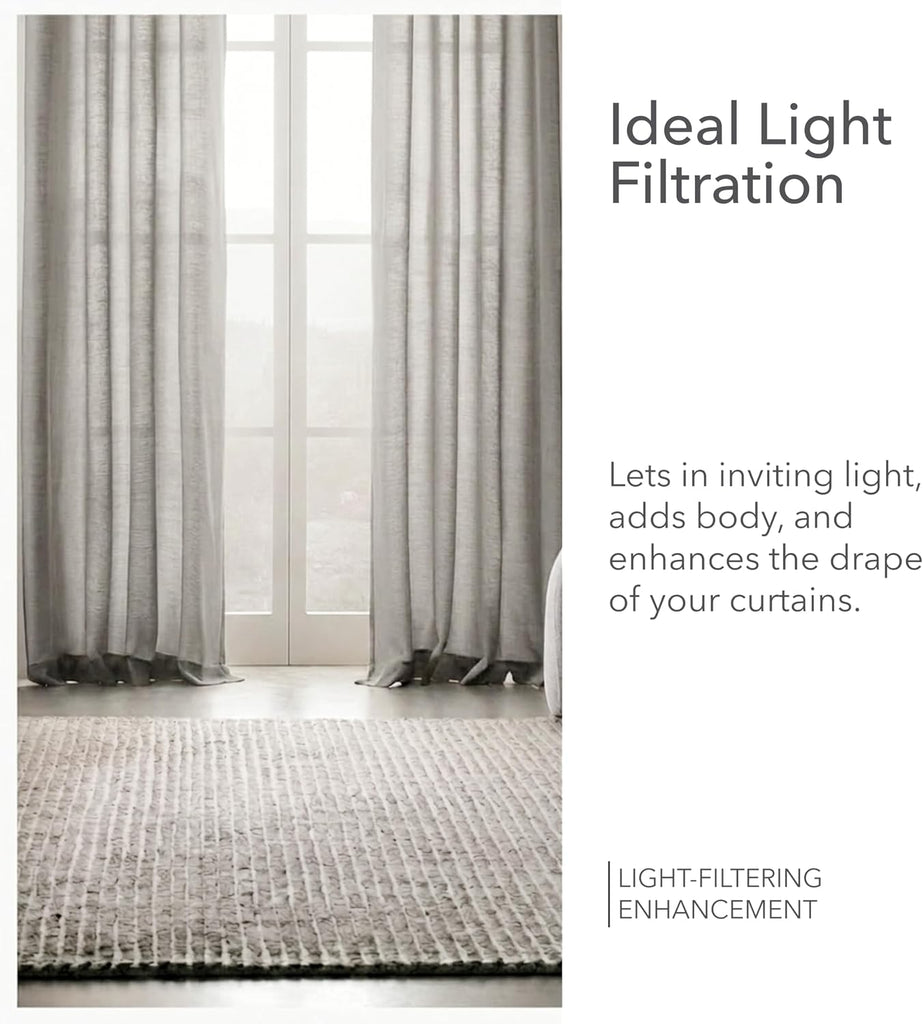 Marx Light Filtering Curtains | 50 in. W X 108 in. L | Gravel | Fade Proof Indoor & Outdoor Drapes with UV Protection