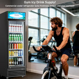 COOLER 255L/270 Qt Commercial Beverage Refrigerator | Glass Door Merchandiser Fr