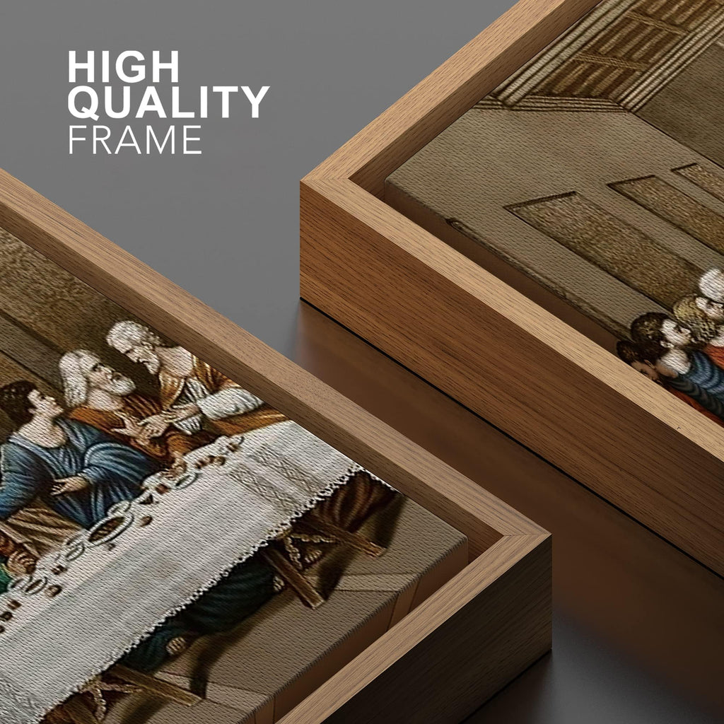 Framed Framed Canvas Wall Art The Last Supper Painting by Leonardo da Vinci Graffiti & Street Art Famous People Pop