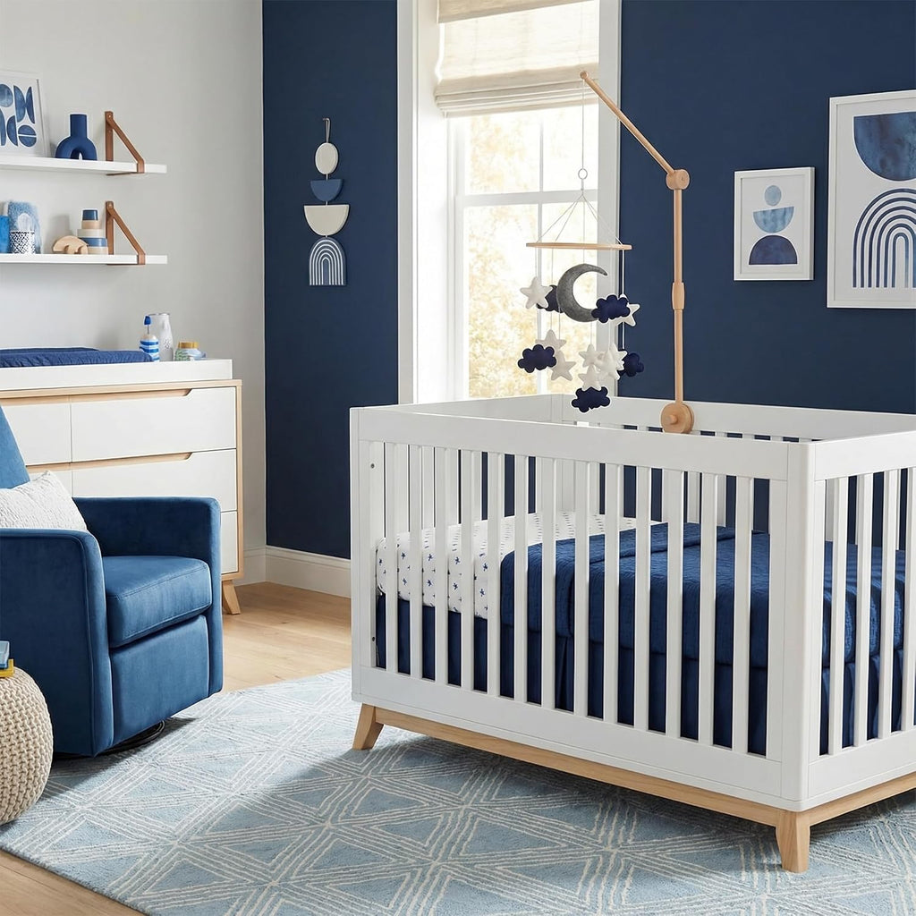 Baby Mobile - Blue Moon, Stars & Clouds Crib Mobile for Boys