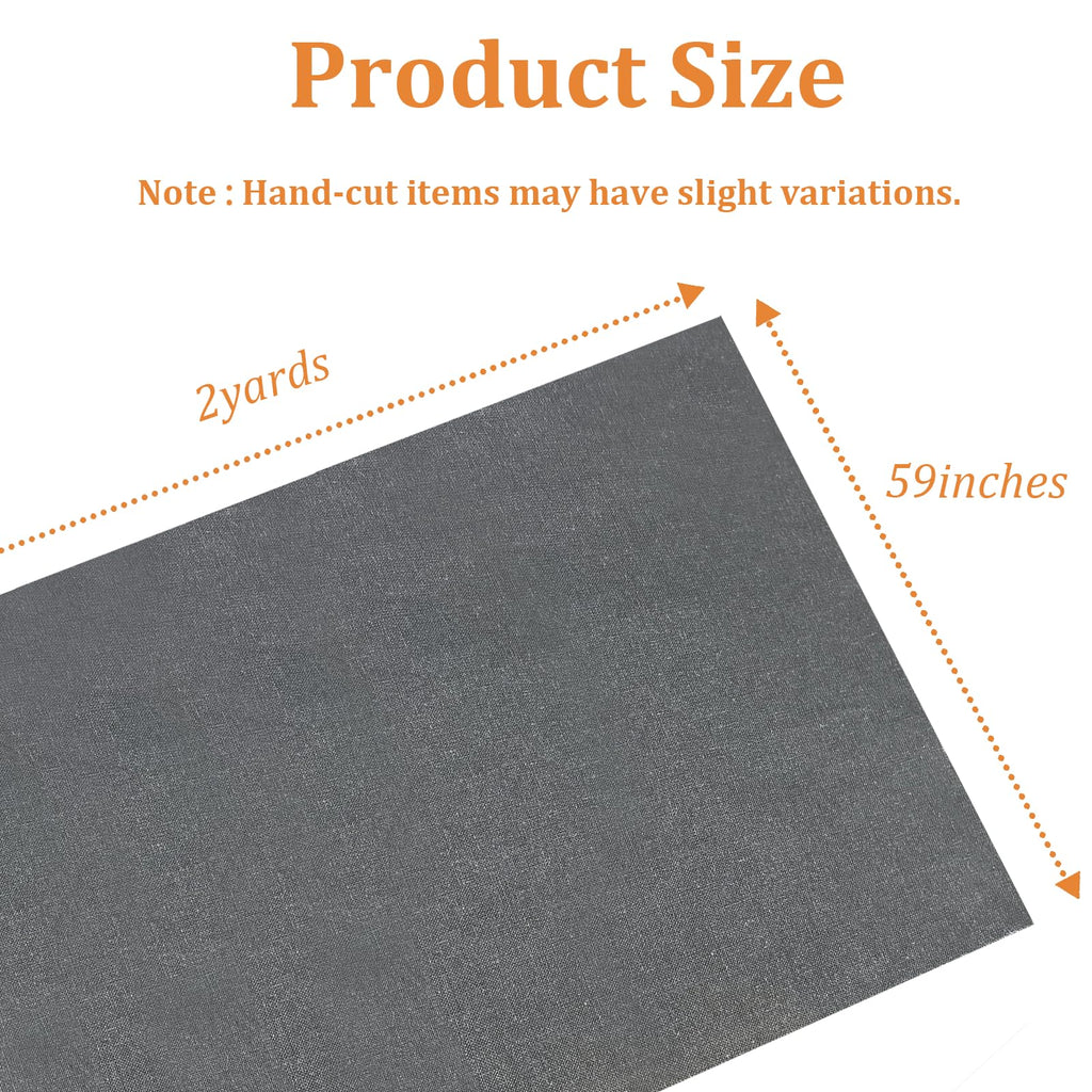 59" x 2 Yard Gray Thermal Heat-Resistant Fabric by The Yard for Ironing