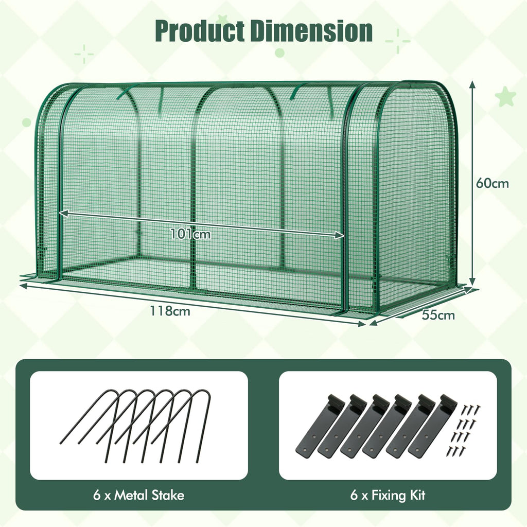 Portable Mini Greenhouse with Waterproof Sun-Protective PE Cover