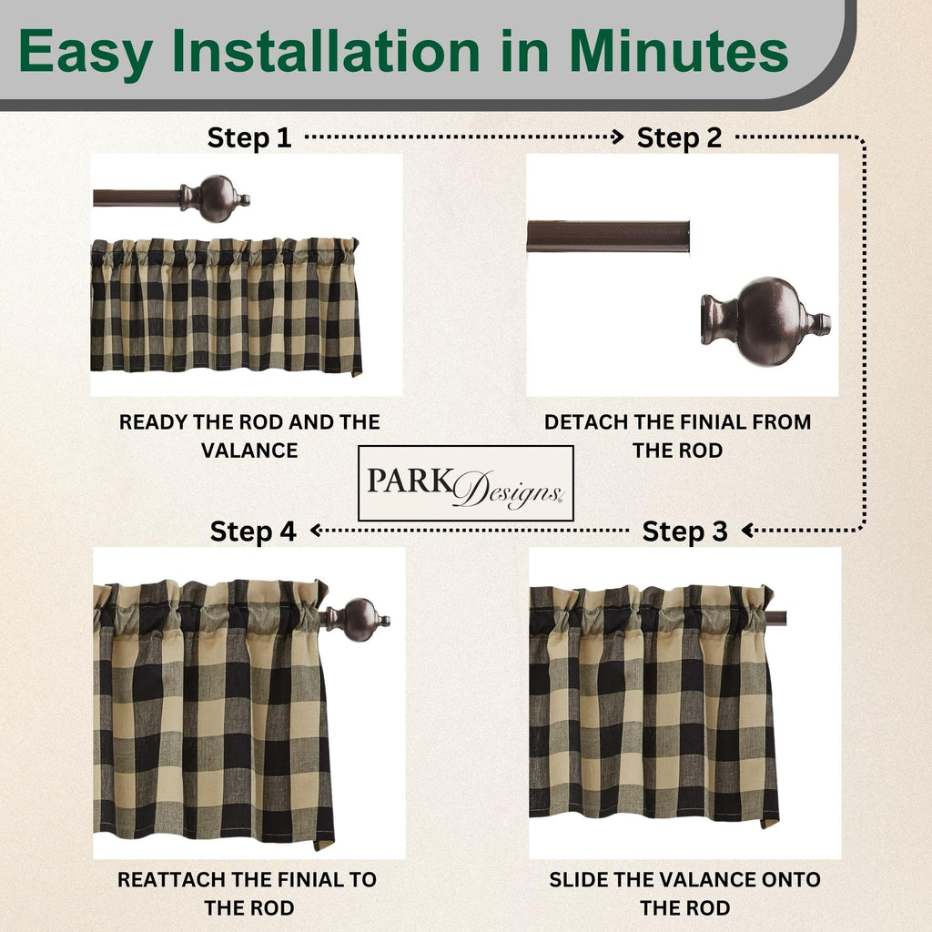 Wicklow Buffalo Check Valance